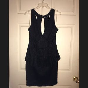 Black Lacy Peplum Dress